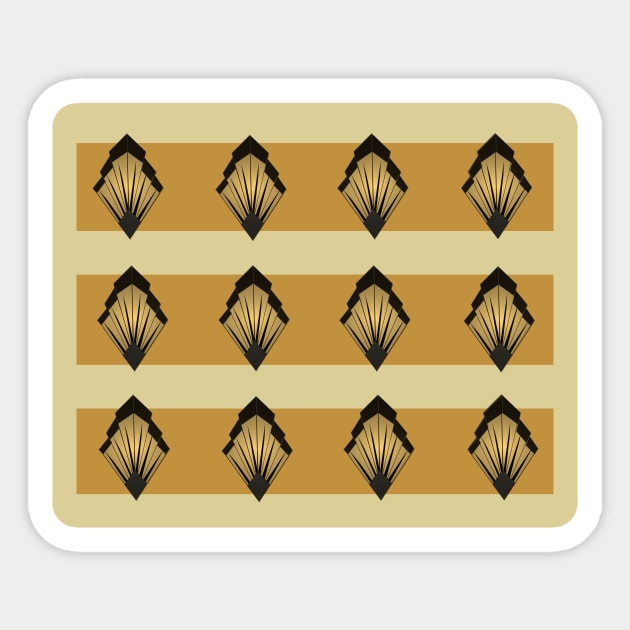 Art Deco Pattern Sticker by Fad-Artwork